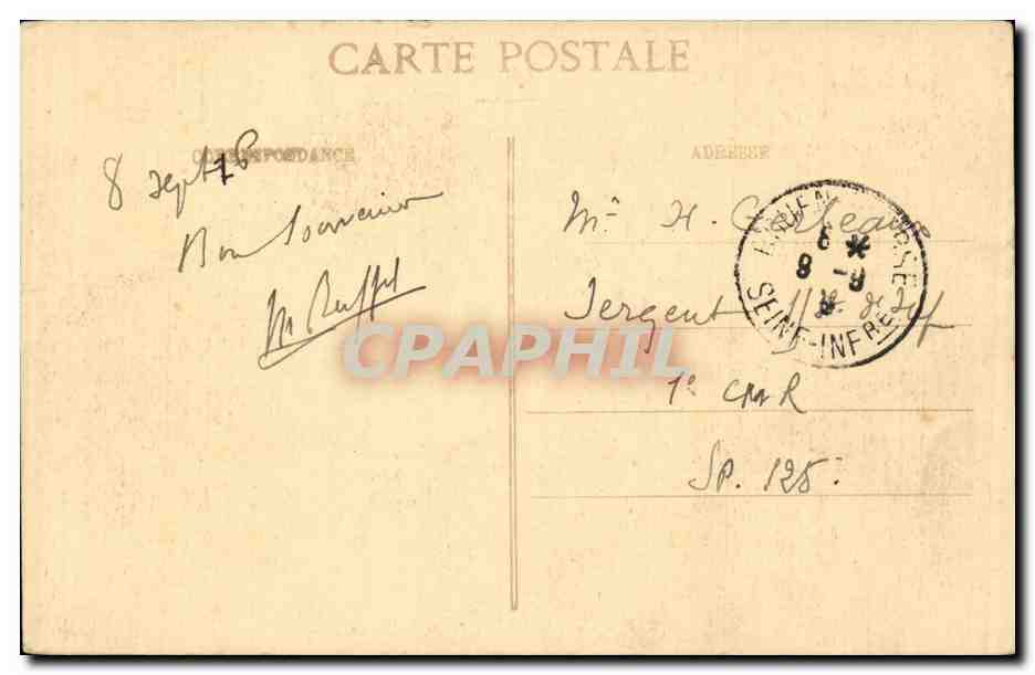 Rouen CPA Palais de justice — Verso