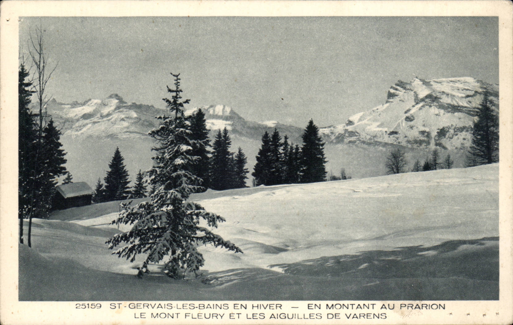 St-Gervais-les-Bains en hiver — Le Mont Fleury et les Aiguilles de Varens — éditeur Braun & Cie, Imp.-Dernau