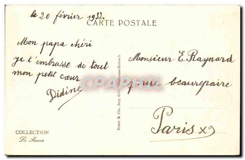 CPA La Savoie en hiver sous bois — Rückseite