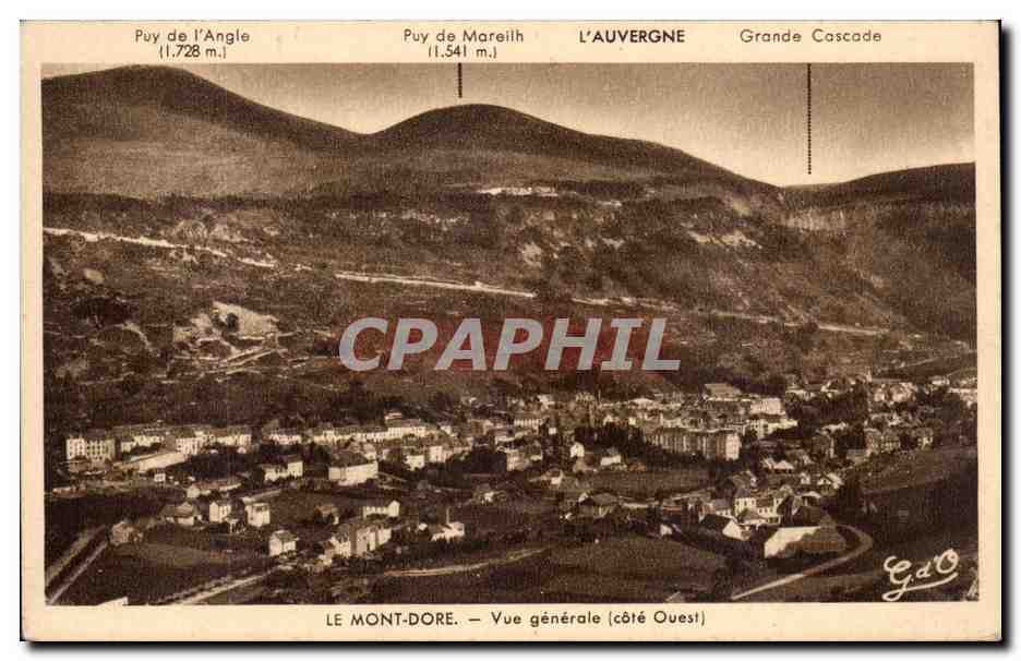 CPA Le Mont Dore Vue generale (cote Ouest)