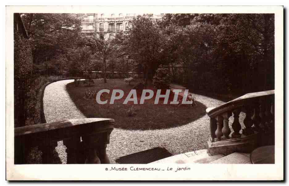 Paris CPA Musee clemenceau Le jardin
