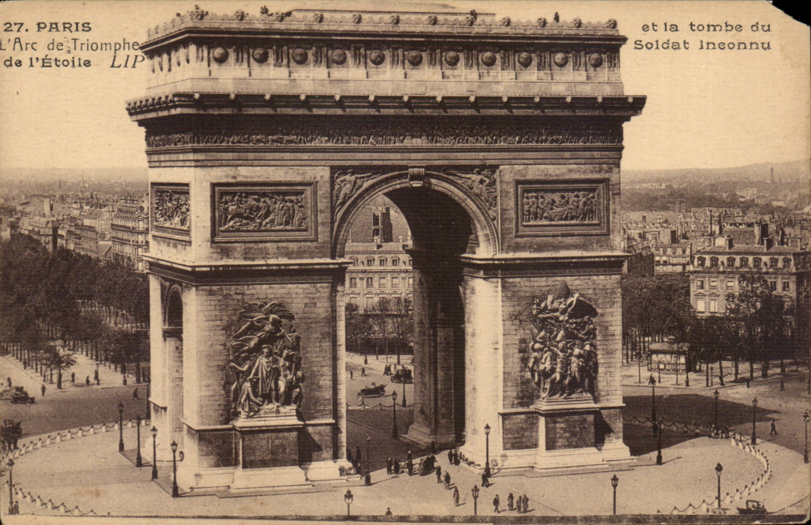 CPM Paris Arc de triomphe de l'etoile