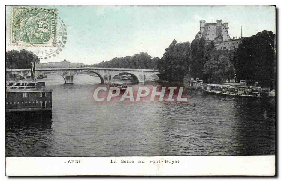 CPA Paris La Seine au port royal