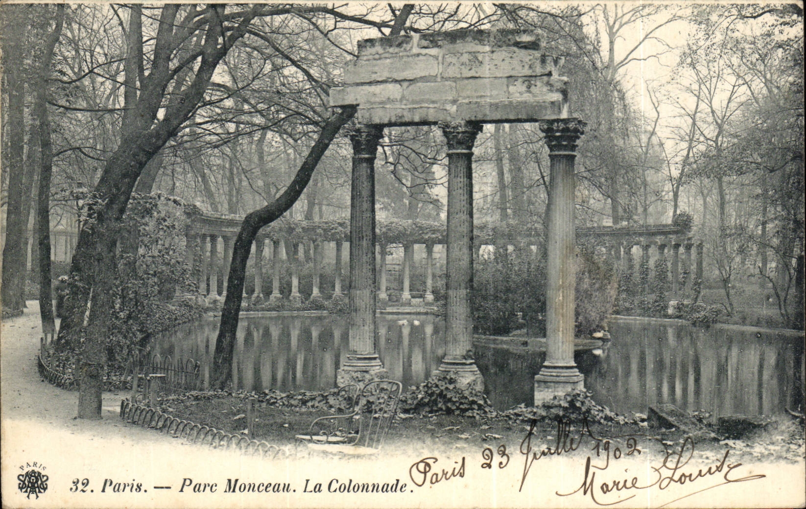 Paris CPA Parc Monceau La colonnade
