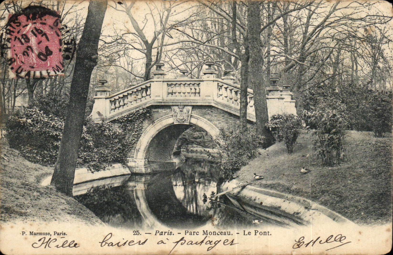 Paris CPA Parc Monceau Le pont
