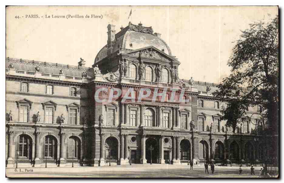 Paris CPA Le Louvre ( pavillon de Flore )