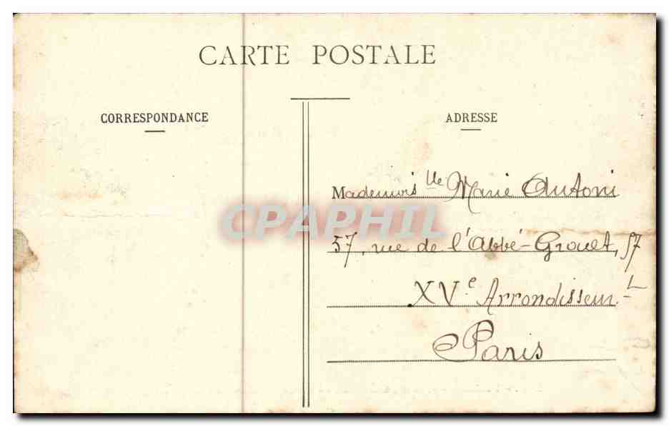 Paris CPA Champs Elysees Concert des Ambassadeurs — Verso