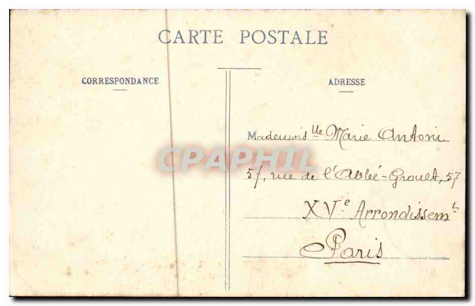 Paris CPA Bois de Boulogne Une clairiere — Rückseite