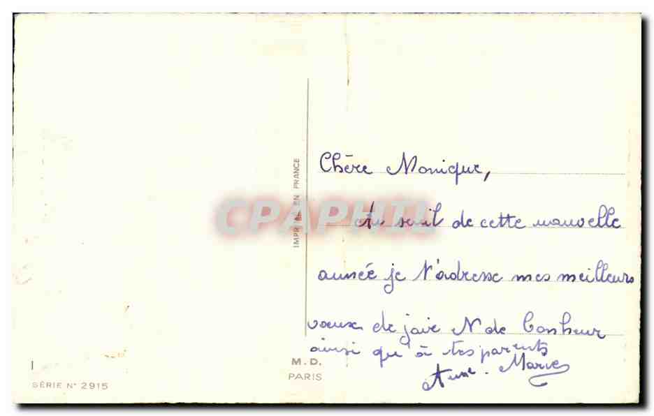 CPA Fantaisie Enfants Bonne annee — Verso