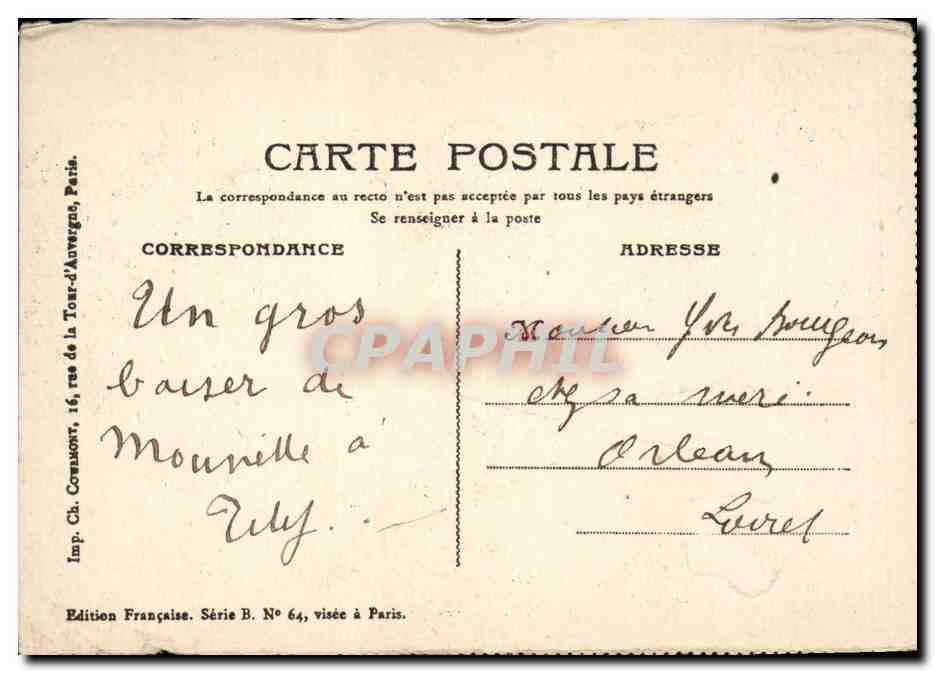 CPA Fantaisie Un homme de bonne volonte La Mission Enfants — Verso