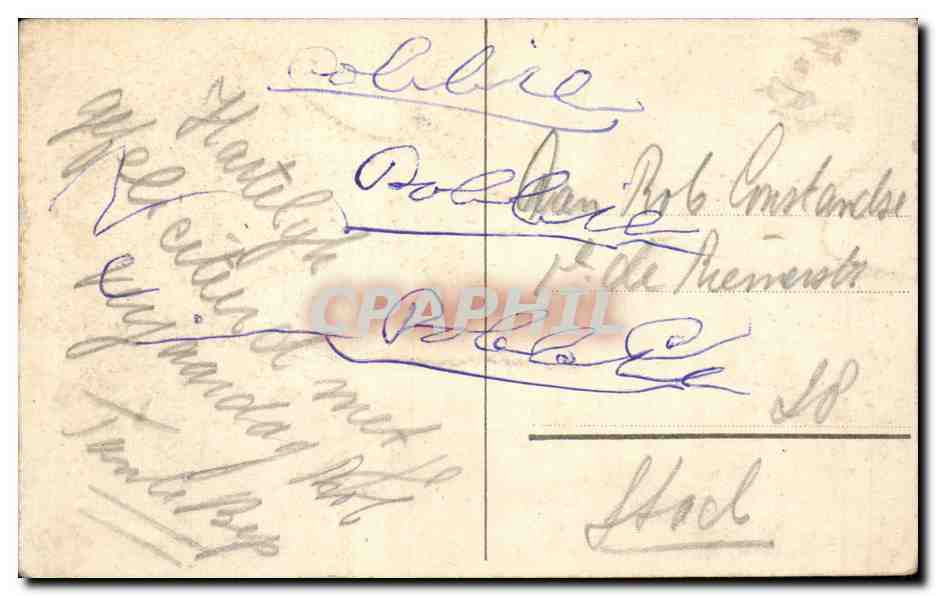 CPA Enfants accordeon trompette et guitare — Verso