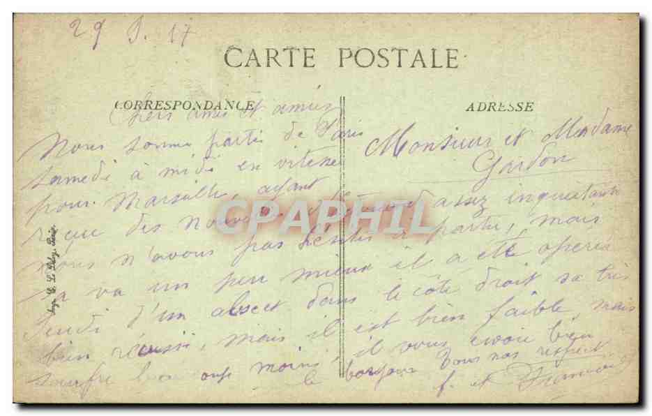 CPA Fantaisie Que as a faire la bebo ? J'ai des peines de coeur ( folklore costume poissonniere ) — Verso