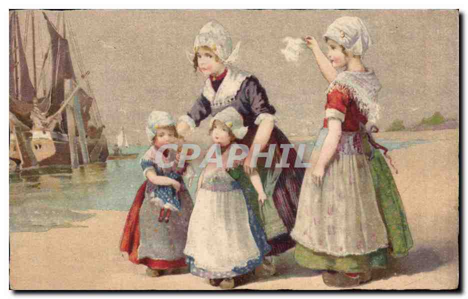CPA Fantaisie Femmes Folklore Enfants