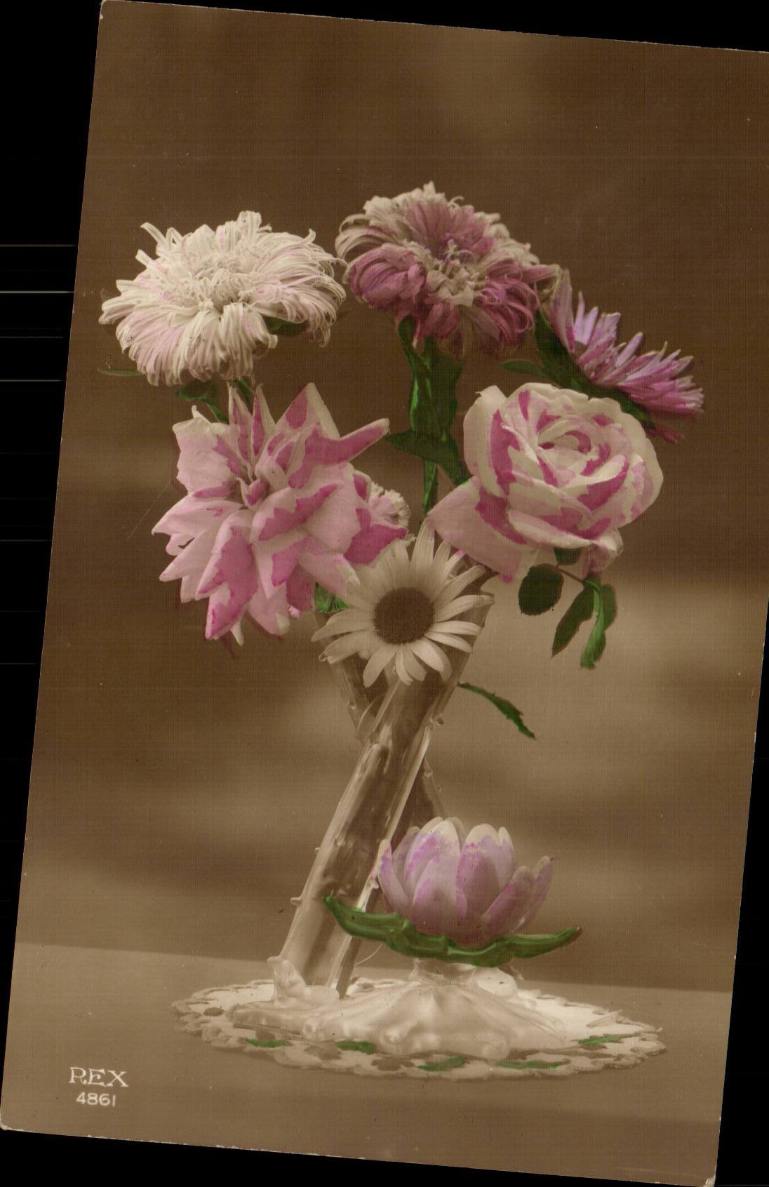 CPA Fantaisie Fleurs