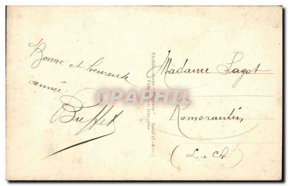 CPA Fantaisie Fleurs — Rückseite
