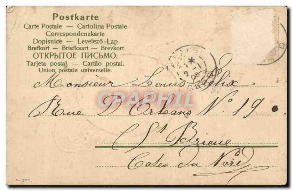 CPA Fantaisie Femme — Achterkant