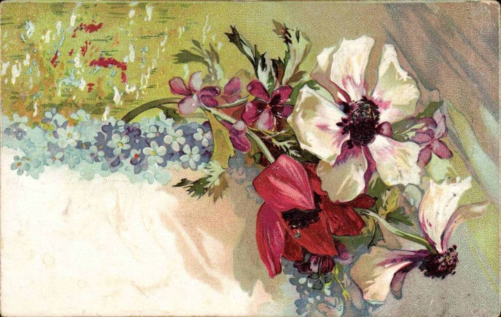 Bouquet de fleurs — illustration — série 58 n° 6