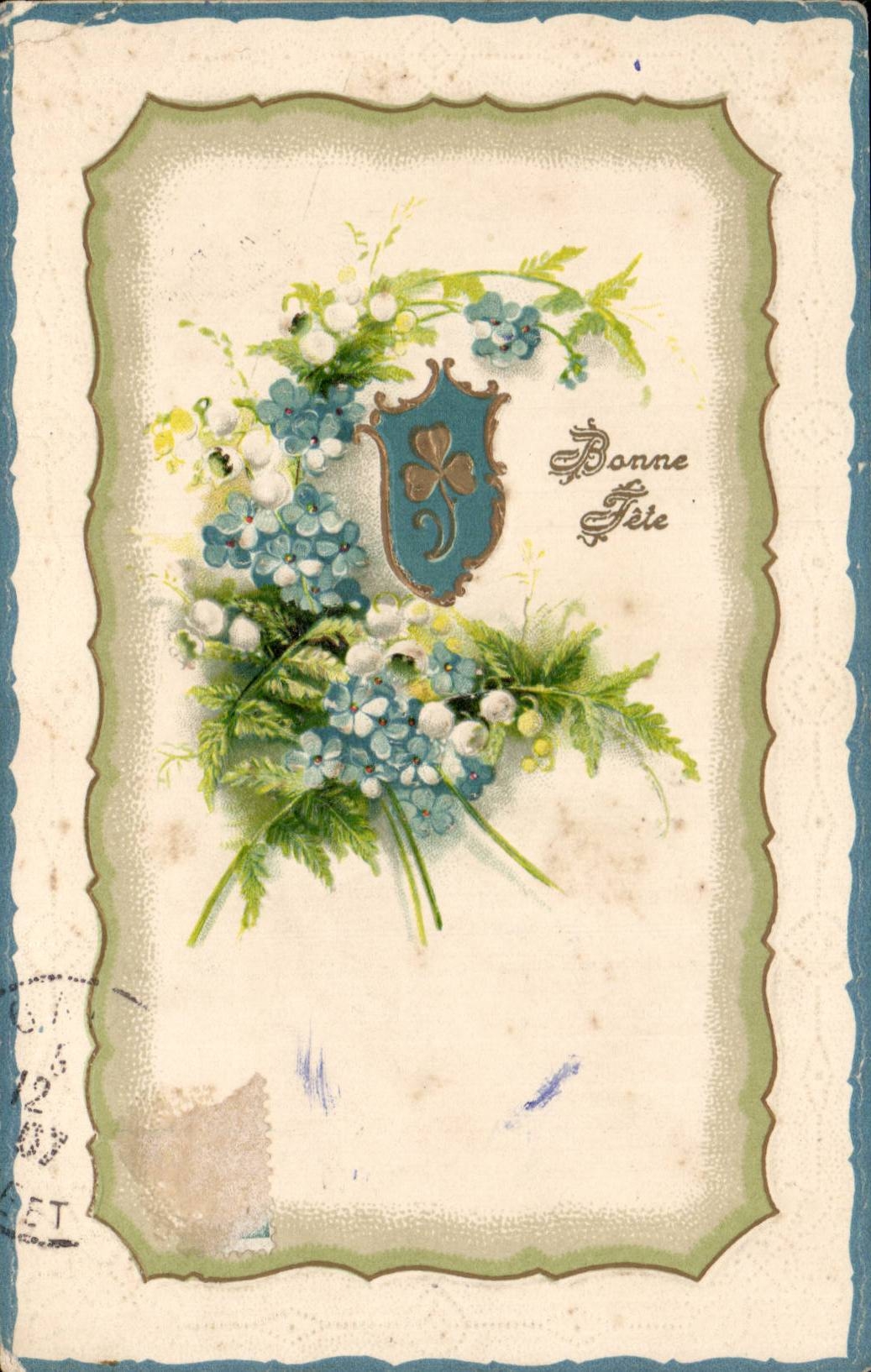 CPA Fantaisie Fleurs Bonne fete