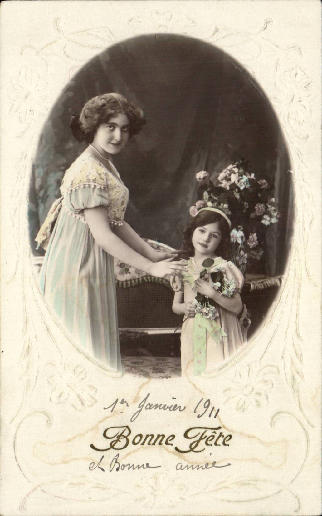 Frau und Kind — Frohe Weihnachten 1911 — Serie N.149