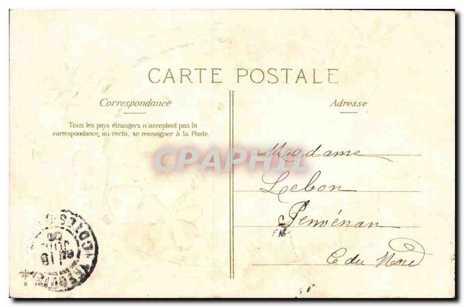 CPA Fantaisie Bonne fete Fer a cheval Trefle — Rückseite