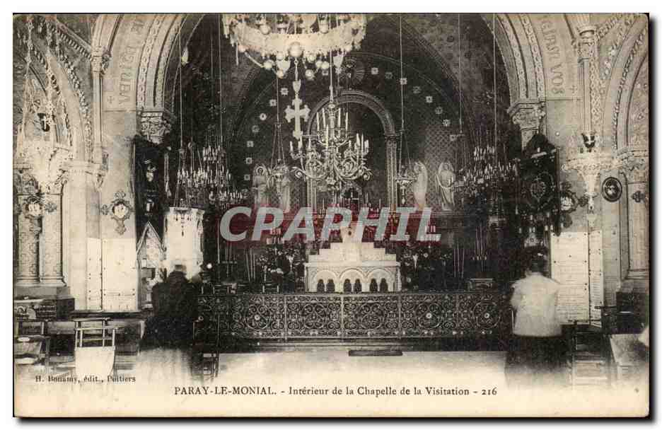 Paray-le-Monial - Intérieur de la Chapelle de la Visitation — H. Bonamy, édit., Poitiers - n° 216
