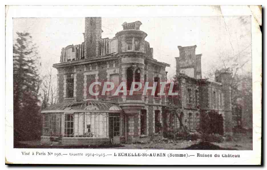CPA L'Echelle St Aurin Ruines du chateau
