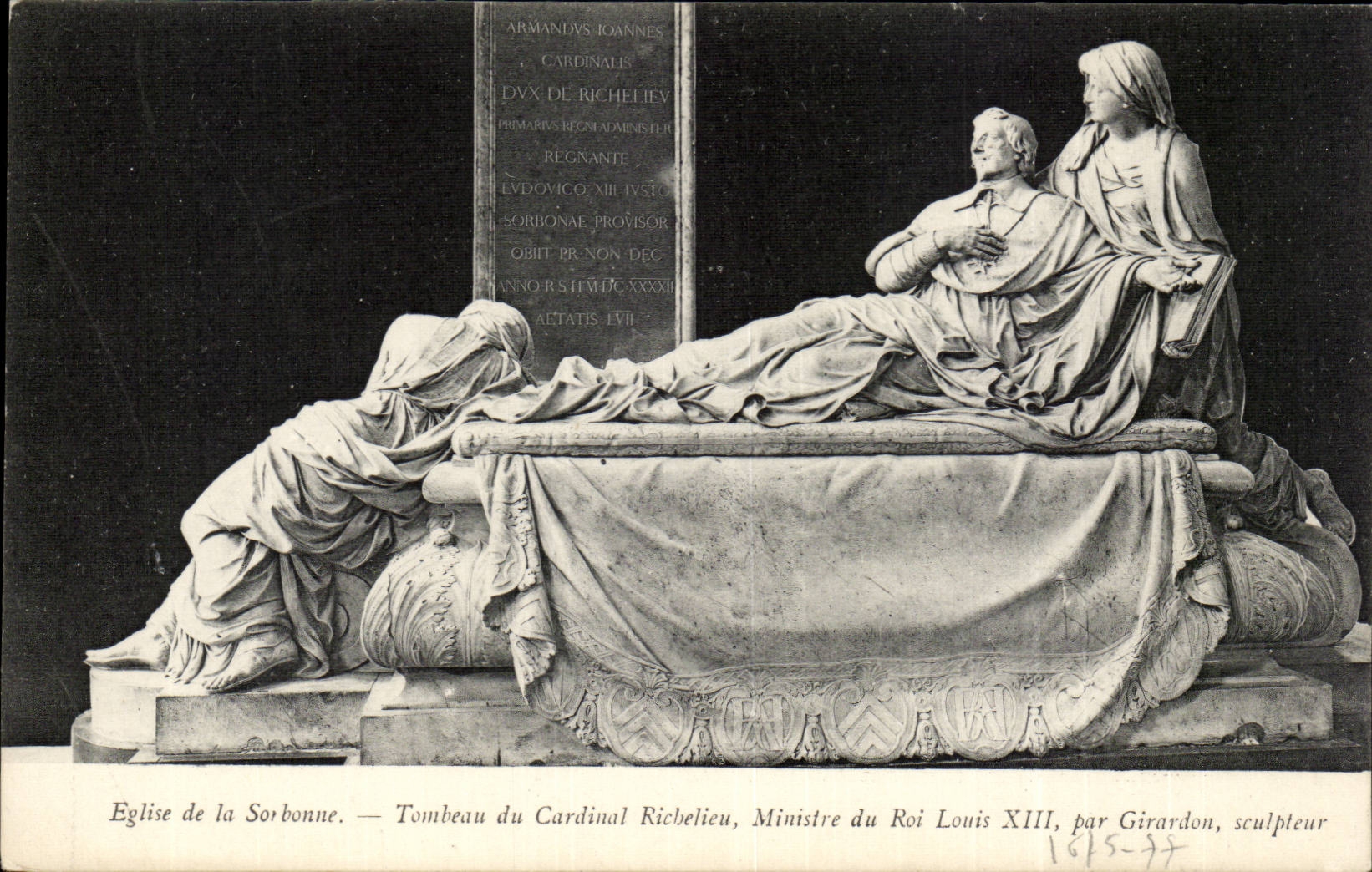 CPA Paris Eglise de la sorbonne Tombeau du cardinal Richelieu Ministre du roi Louis XIII 