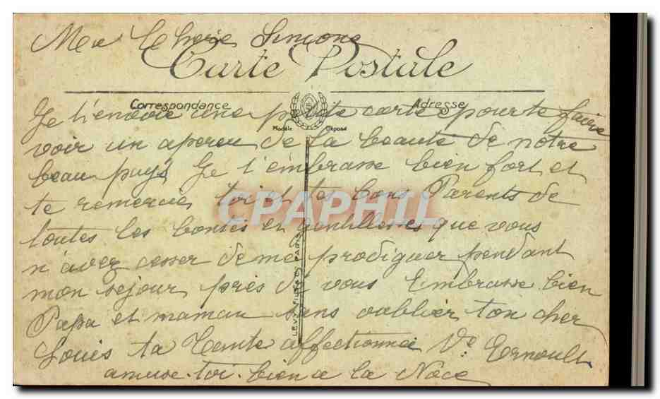 CPA Versailles l'orangerie Le chateau — Verso