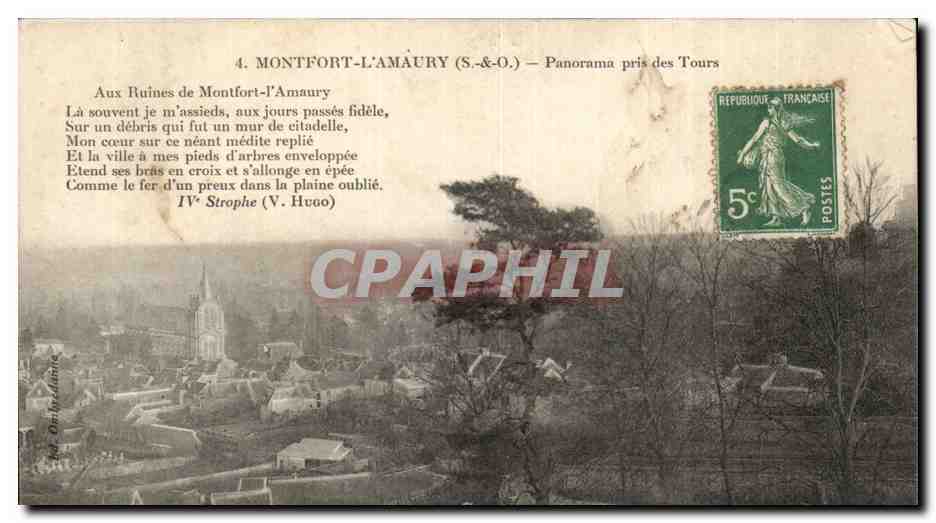 Montfort-l'Amaury (S.-&-O.) — Panorama tomado desde las Torres — editor Omlardant