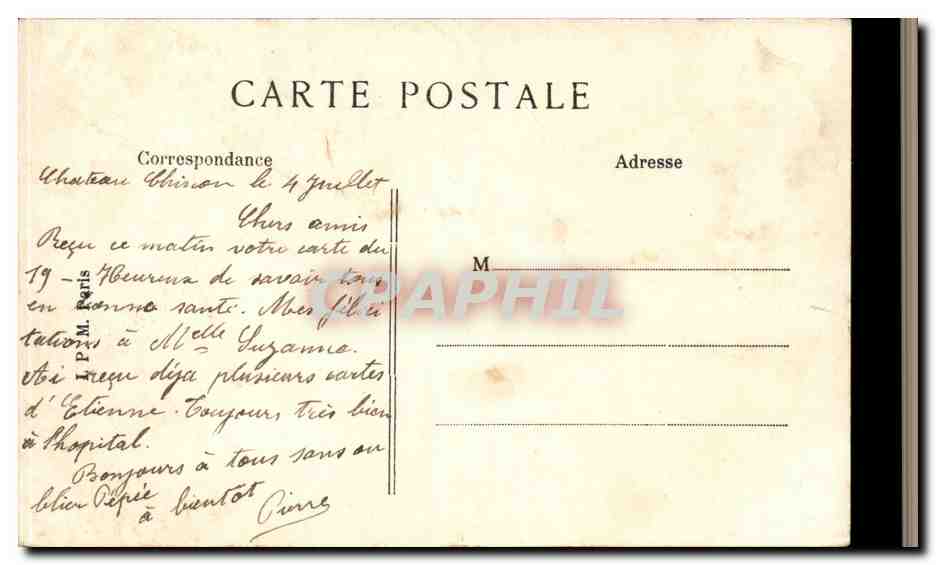 CPA Chateau Chinon La vallee de l'Yonne — Rückseite