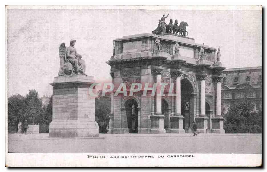 CPA Paris Arc de triomphe du CArrousel
