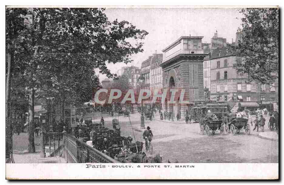CPA Paris Boulevard et Porte Saint martin