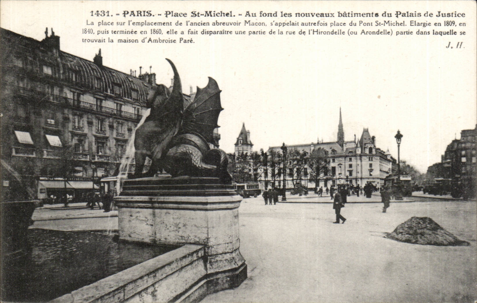 CPA Paris Place St Michel Dragon