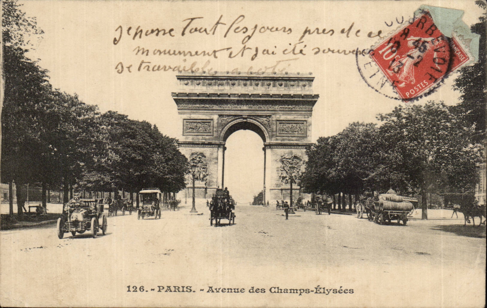 CPA Paris Avenue des Champs Elysees