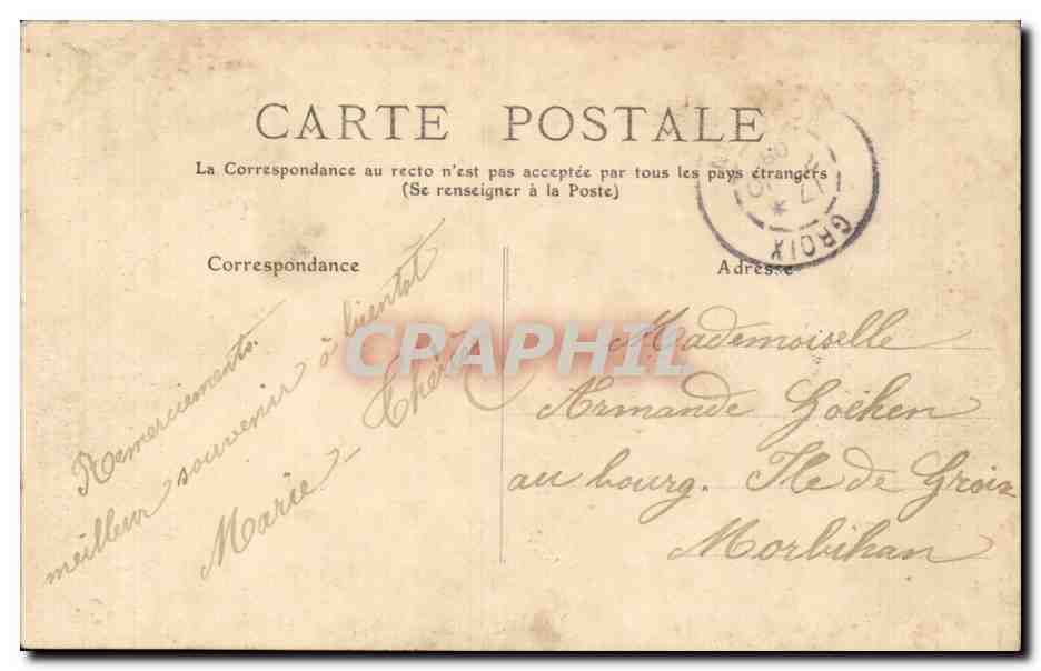 CPA Paris Souvenir — Rückseite