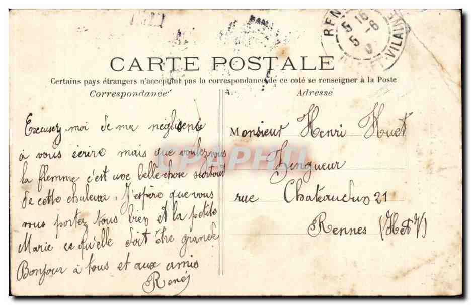 CPA Paris Place de la Bastille Colonne de Juillet  — Rückseite