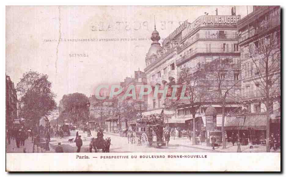 CPA Paris Perspective du boulevard Bonne Nouvelle