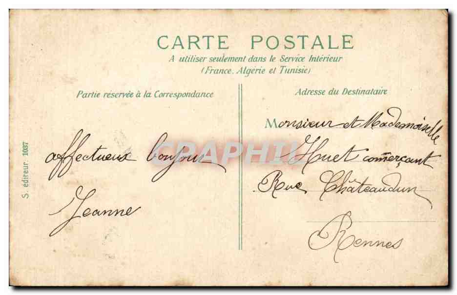 CPA Paris Palais de justice — Verso