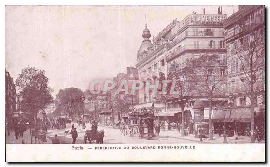 CPA Paris Perspective du boulevard Bonne Nouvelle