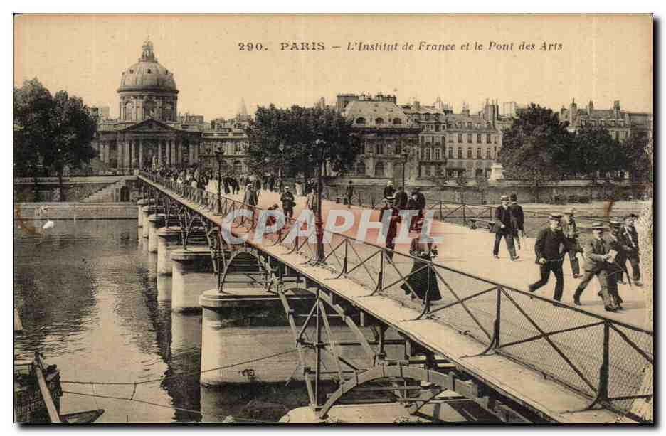 CPA Paris L'institut de France et le pont des Arts