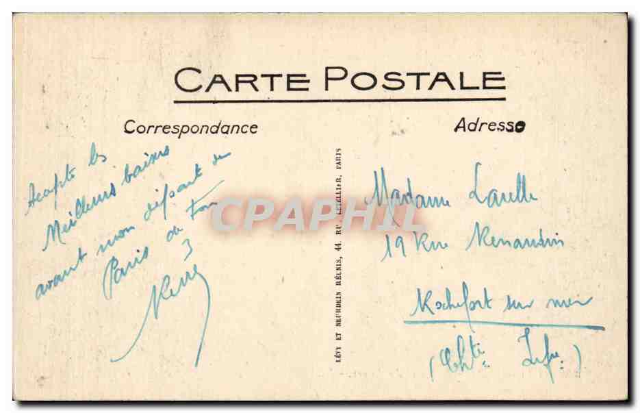 CPA Paris L' Opera Le foyer — Verso