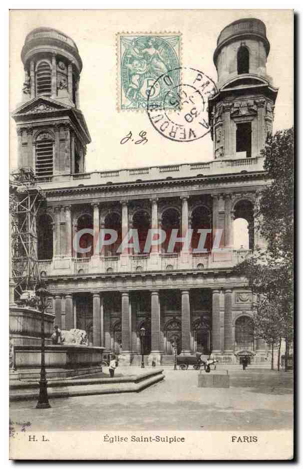 CPA Paris eglise Saint Sulpice