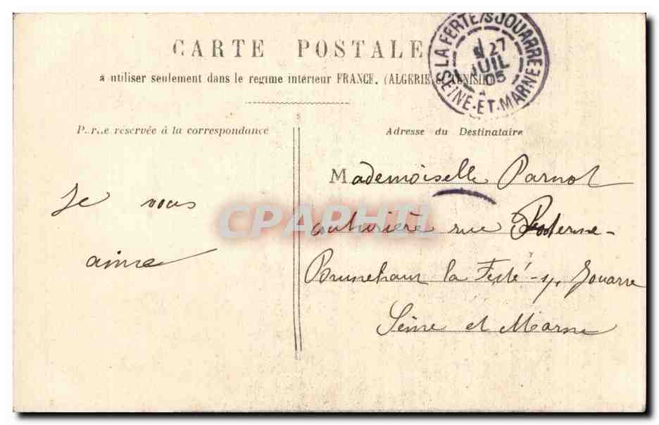 CPA Paris eglise Saint Sulpice — Rückseite