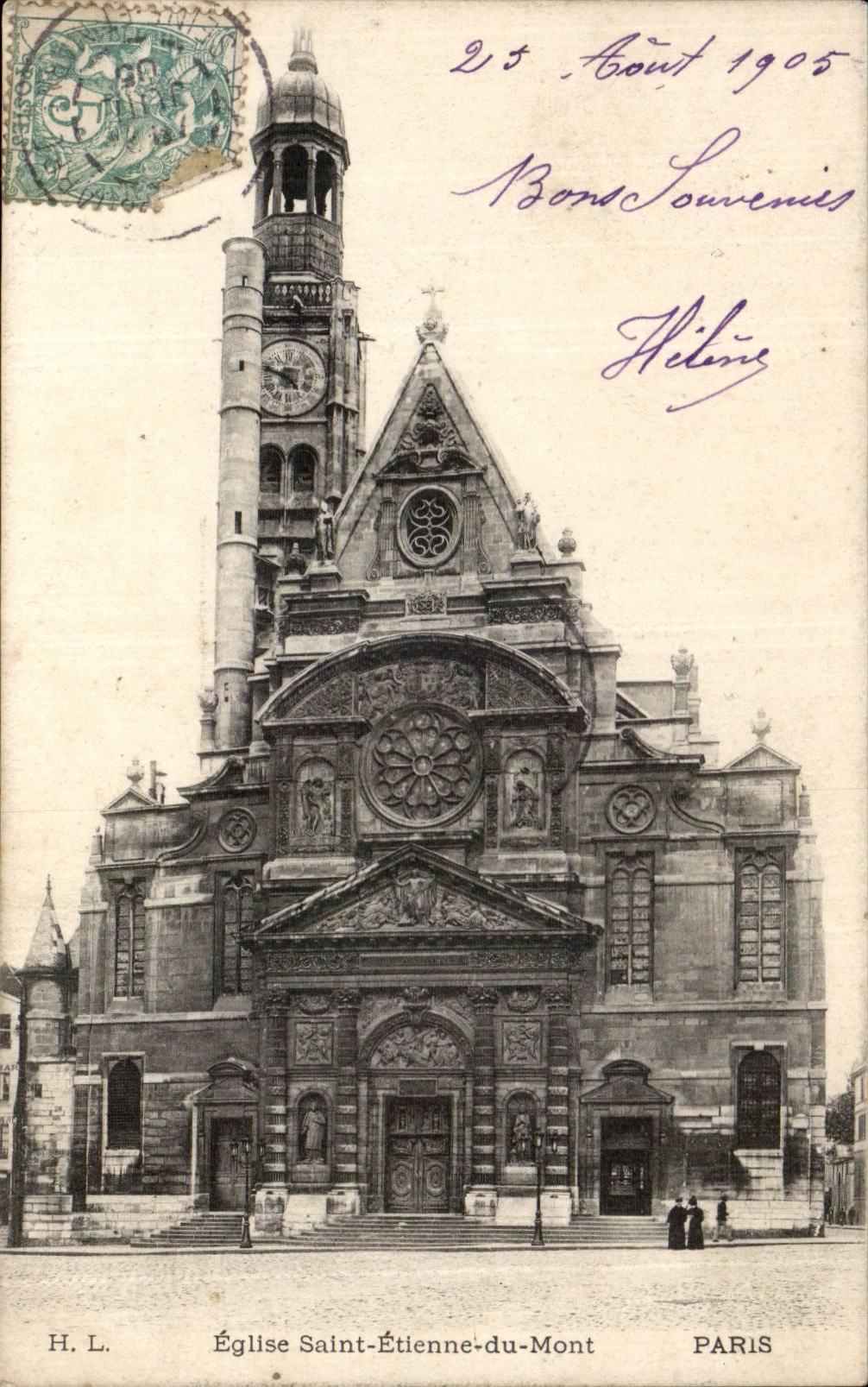 CPA Paris eglise Saint Etienne du Mont