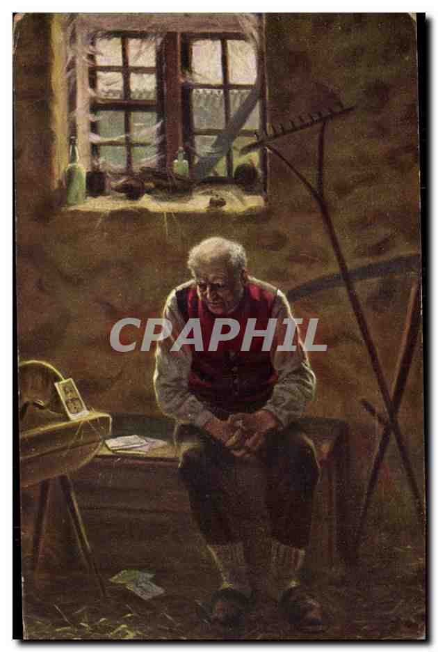 CPA Fantaisie De Witt Sein Letzter Vieil homme Folklore