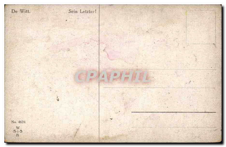 CPA Fantaisie De Witt Sein Letzter Vieil homme Folklore — Rückseite