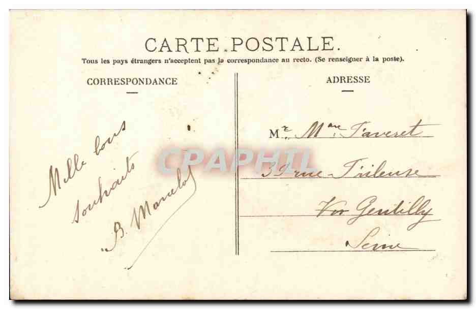 CPA Fantaisie Femme — Verso
