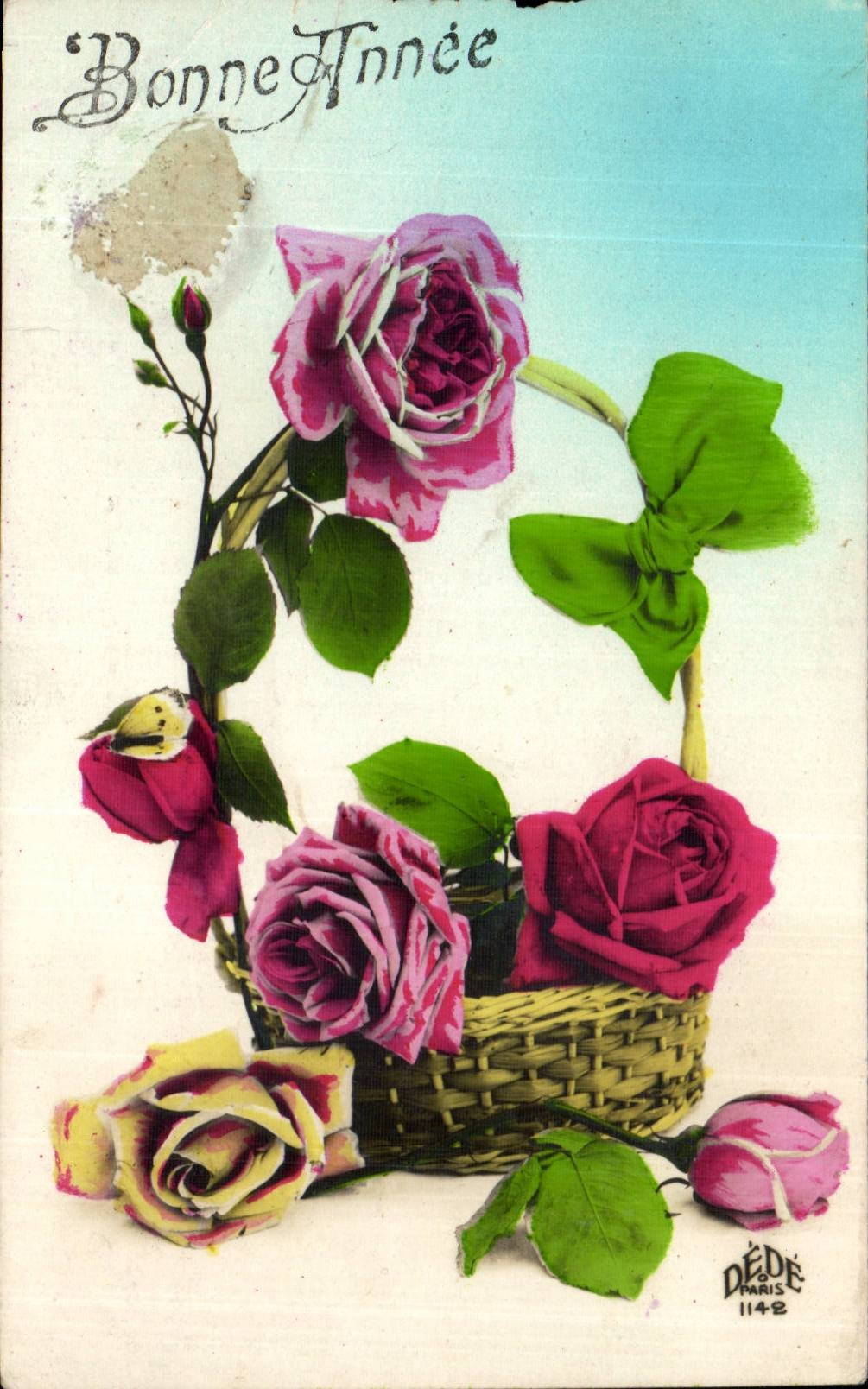 CPA Fantaisie Fleurs Roses