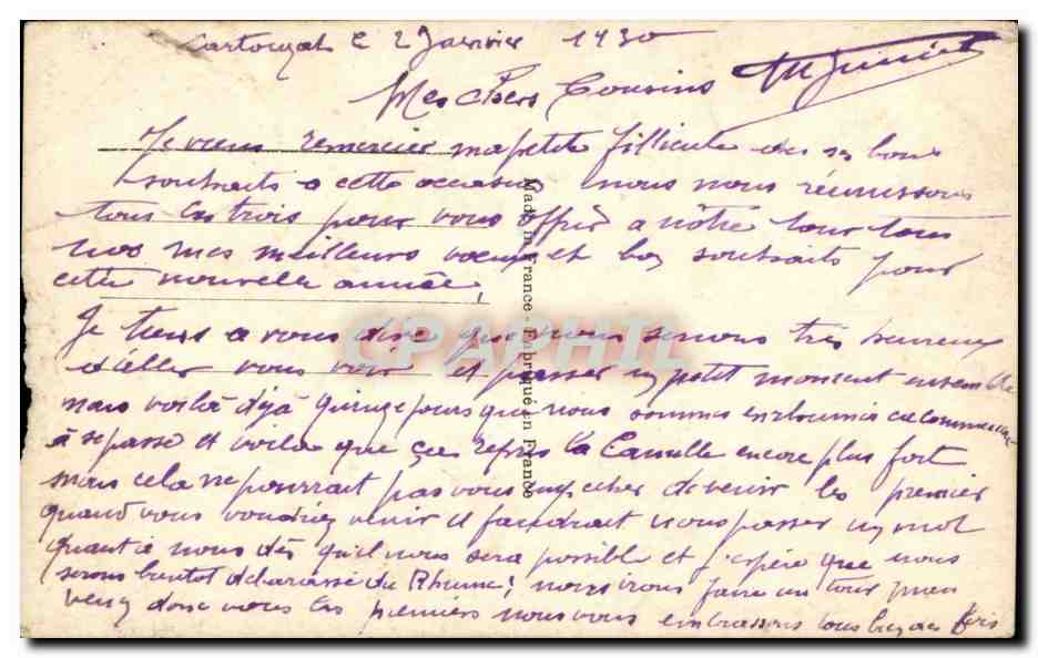 CPA Fantaisie Fleurs Roses — Verso