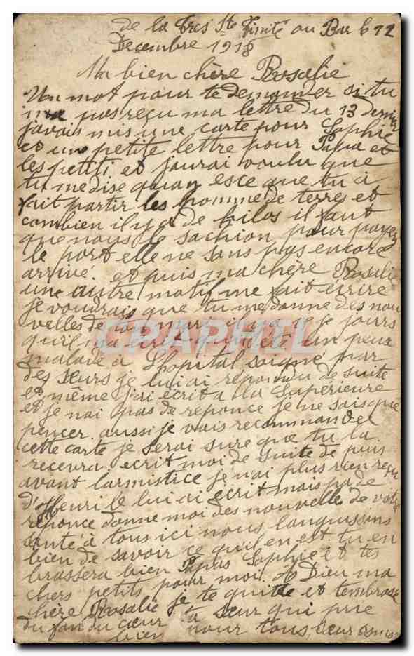 CPA Fantaisie Femme Religieuse Religion — Rückseite